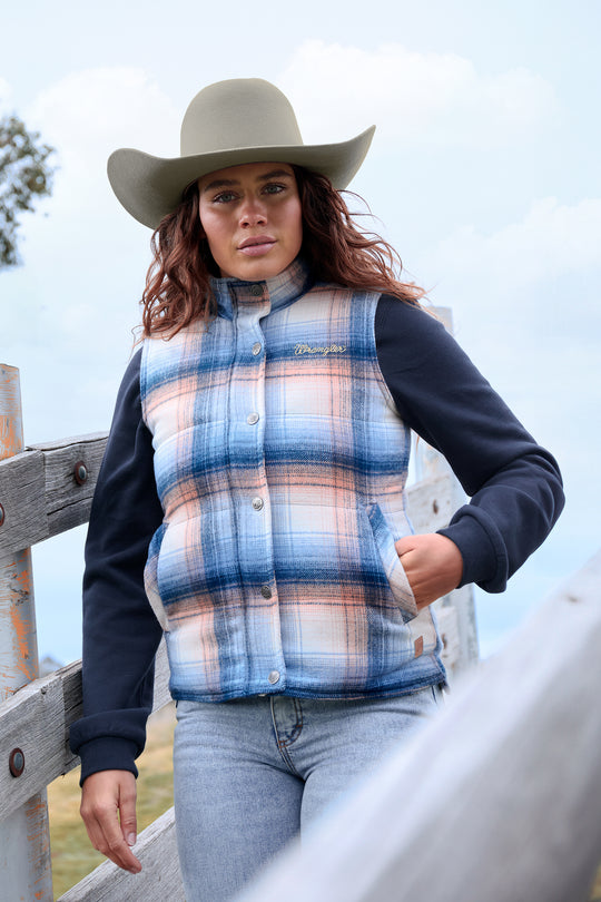 Wrangler- Womens Darla Check Vest