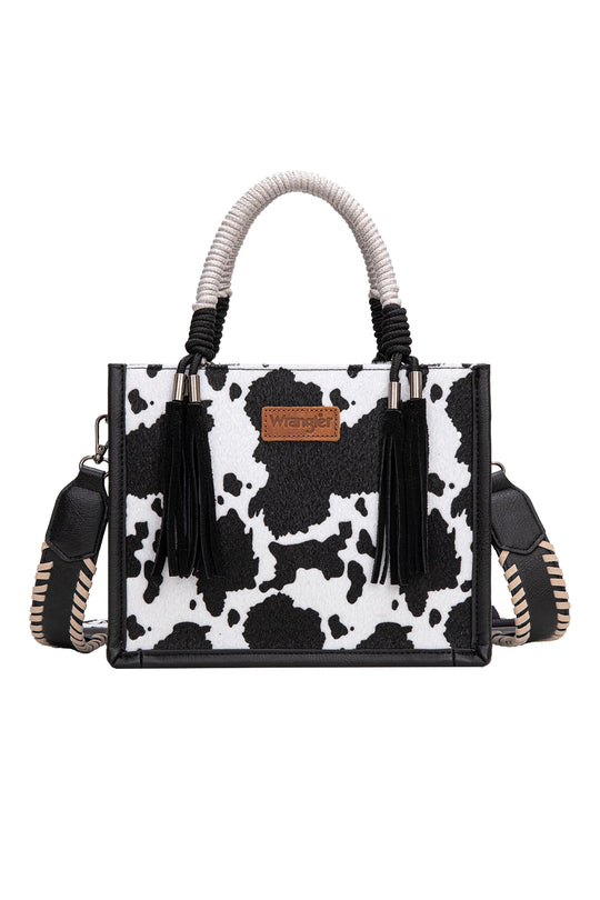 Wrangler - Black Cow Print Roper Crossbody Bag