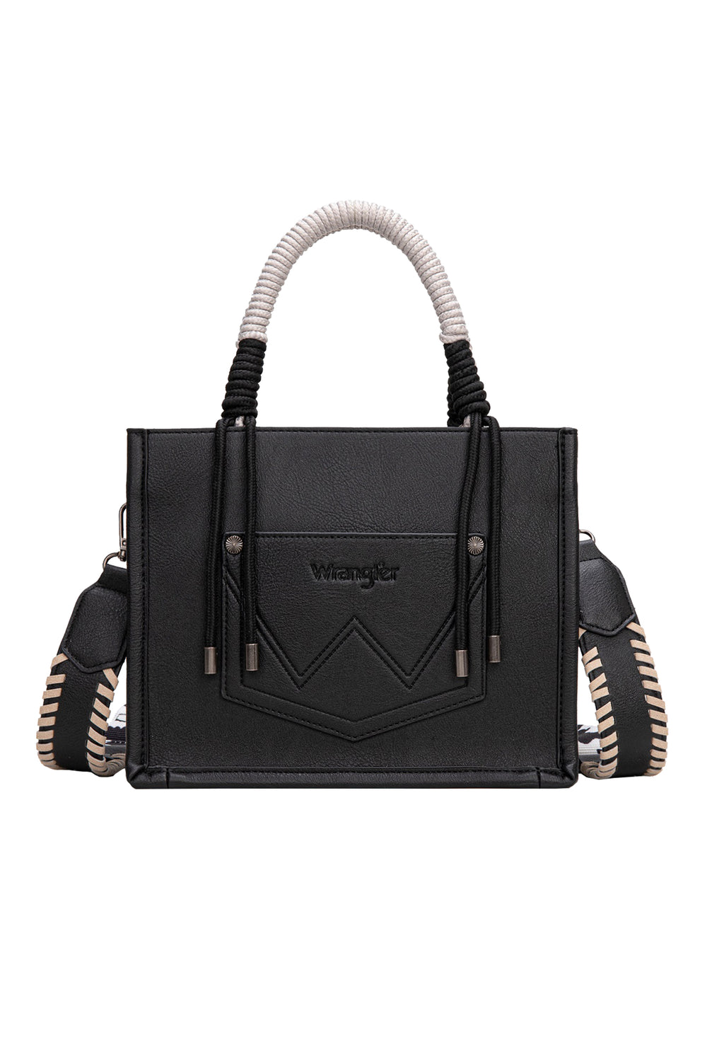Wrangler - Black Cow Print Roper Crossbody Bag