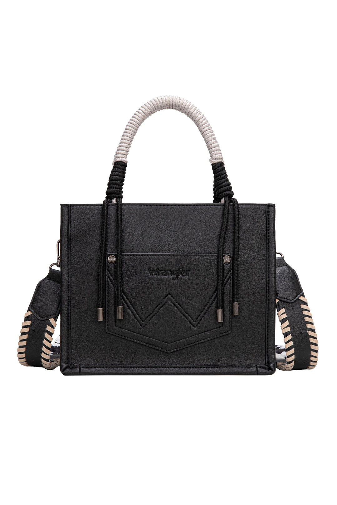 Wrangler - Black Cow Print Roper Crossbody Bag