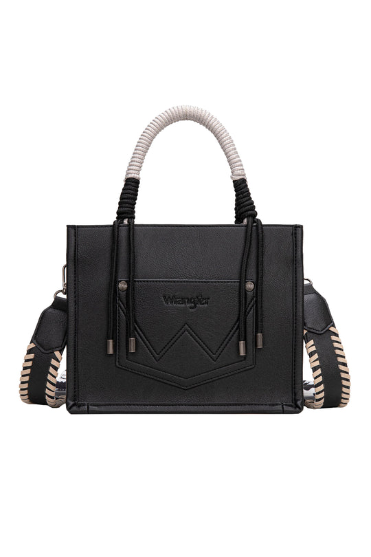 Wrangler - Black Cow Print Roper Crossbody Bag