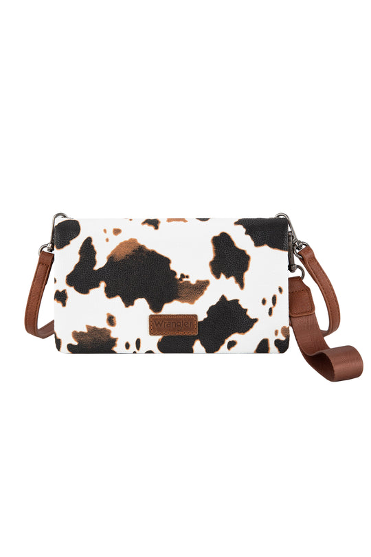 Wrangler - Tan Cow Print Wristlet