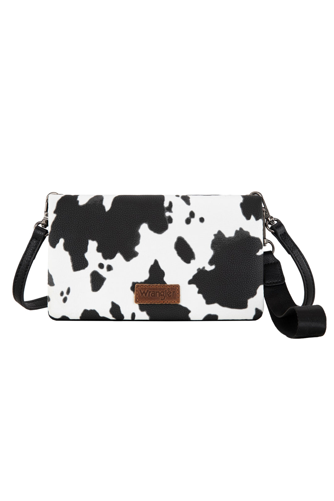 Wrangler - Black Cow Print Wristlet