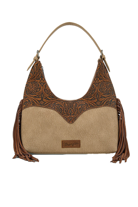 Wrangler - Tessa Tooled Fringe Shoulder Bag Camel
