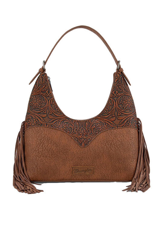 Wrangler - Tessa Tooled Fringe Shoulder Bag Tan