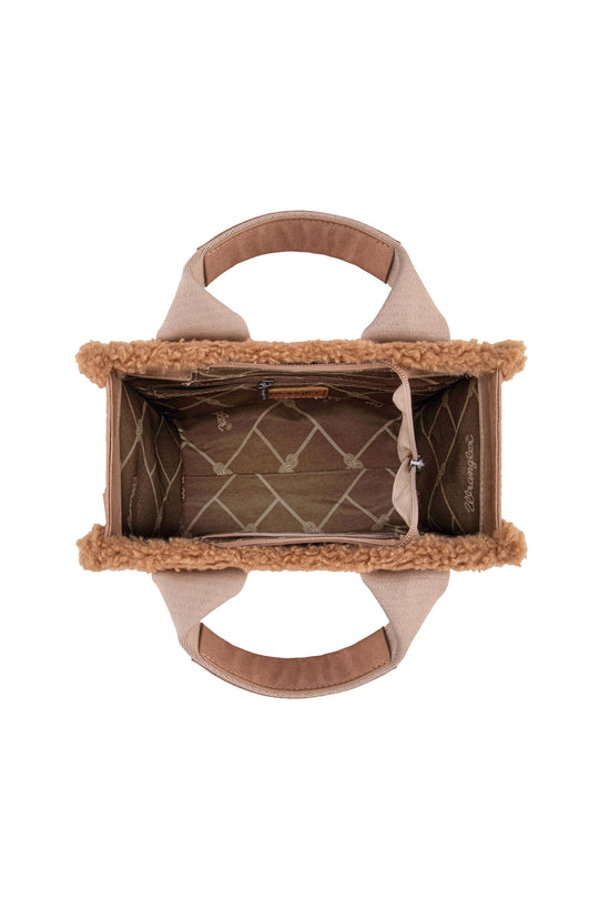 Wrangler - Sherpa Logo Camel Crossbody Bag