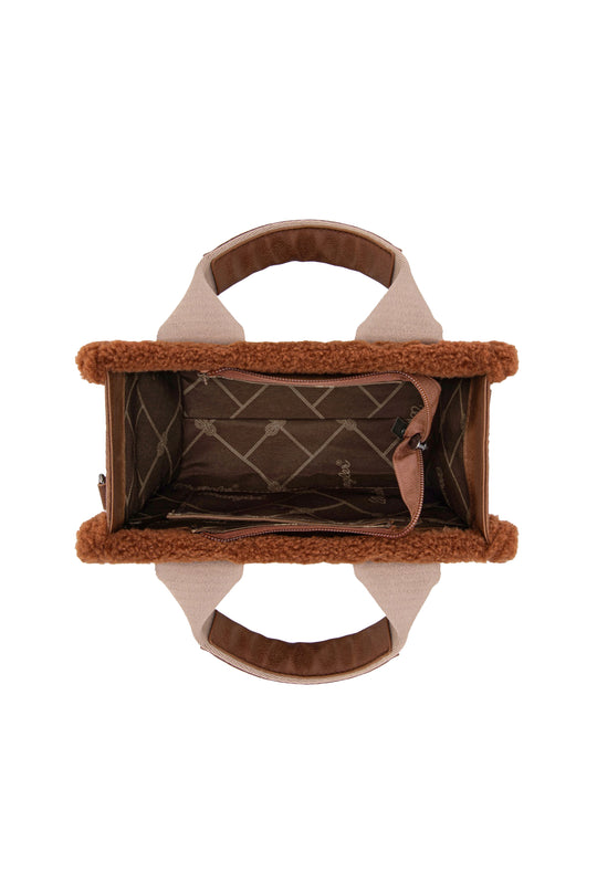 Wrangler - Sherpa Logo Tan Crossbody Bag