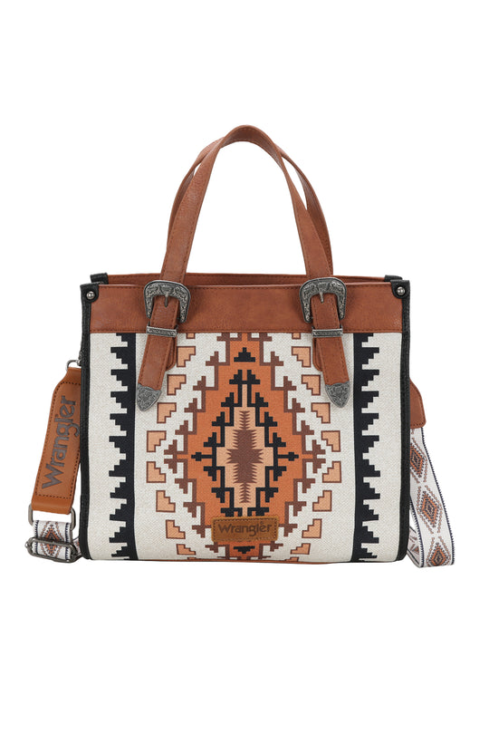 Wrangler - Lucia Buckle Tan Tote Bag