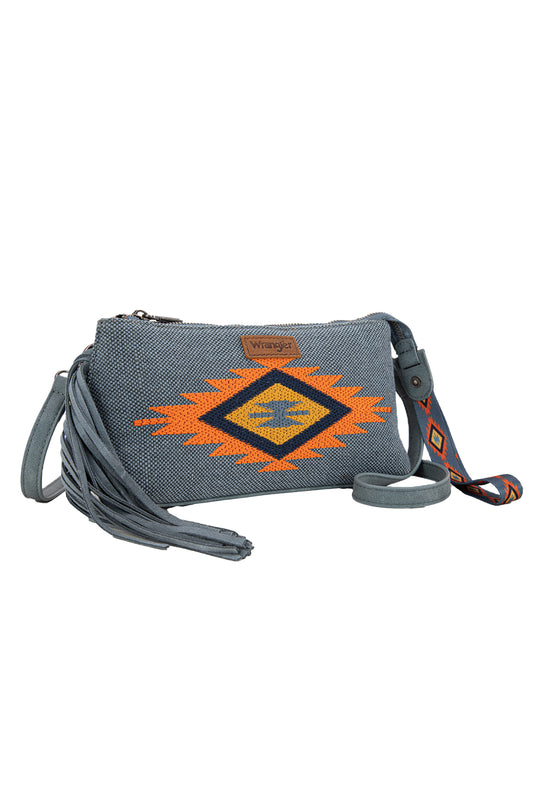 Wrangler - Bessie Blue Fringe Wristlet