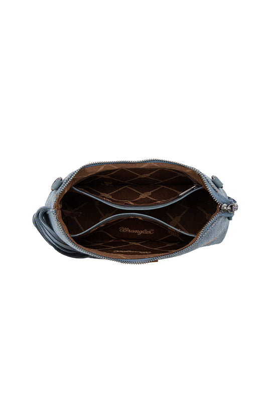 Wrangler - Bessie Blue Fringe Wristlet