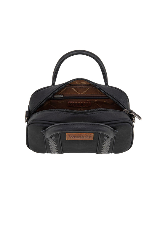 Wrangler - Whipstitch Black Mini Crossbody Bag