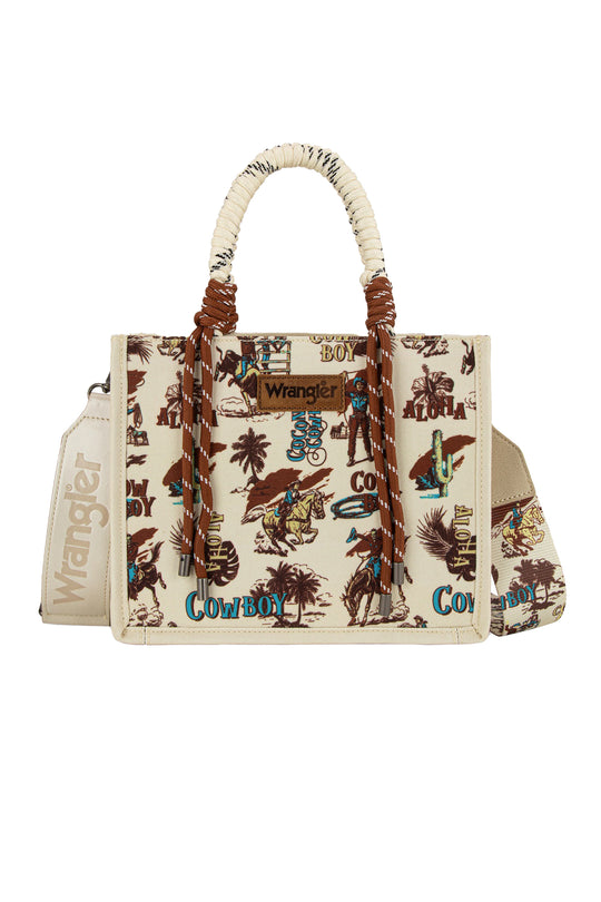 Wrangler - Rodeo Print Natural Crossbody Bag
