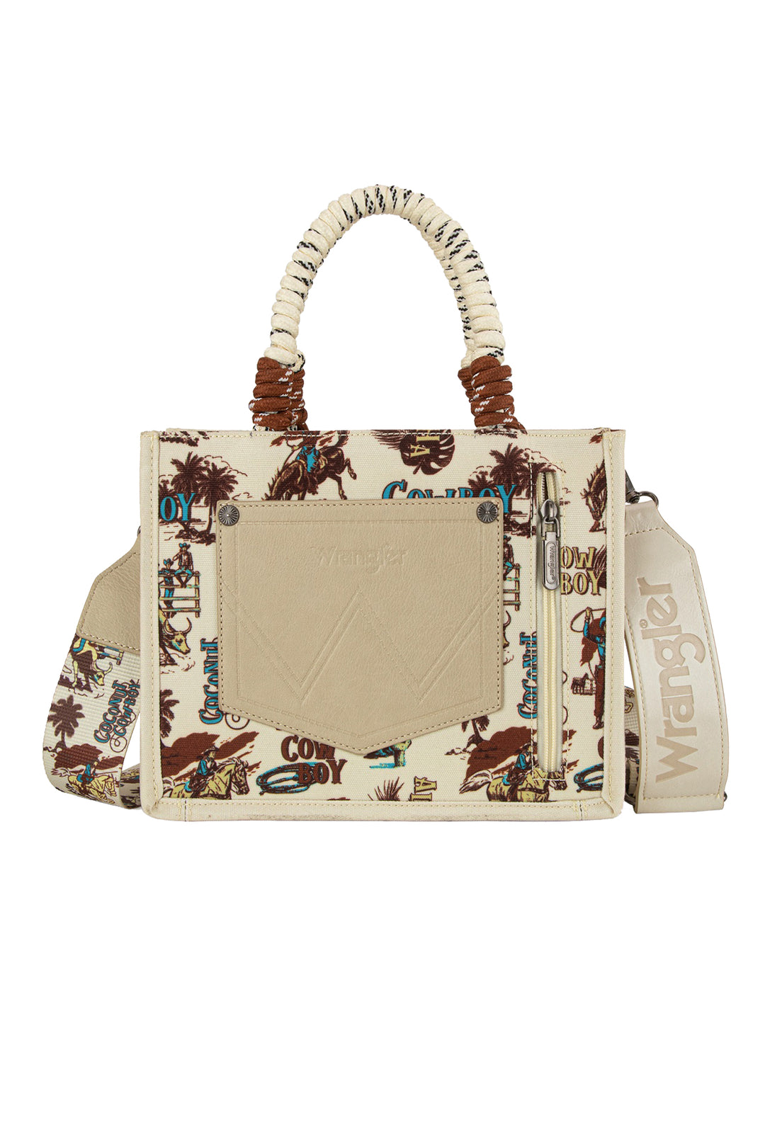 Wrangler - Rodeo Print Natural Crossbody Bag