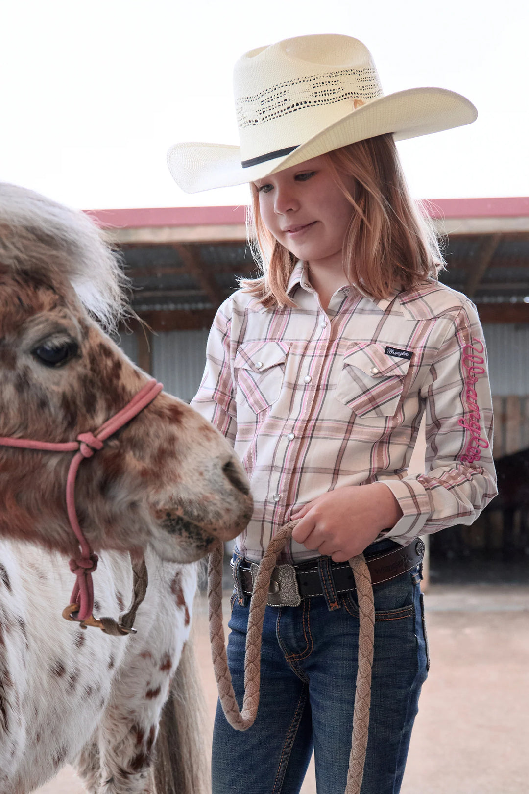 Wrangler - Girls Henley Logo Shirt