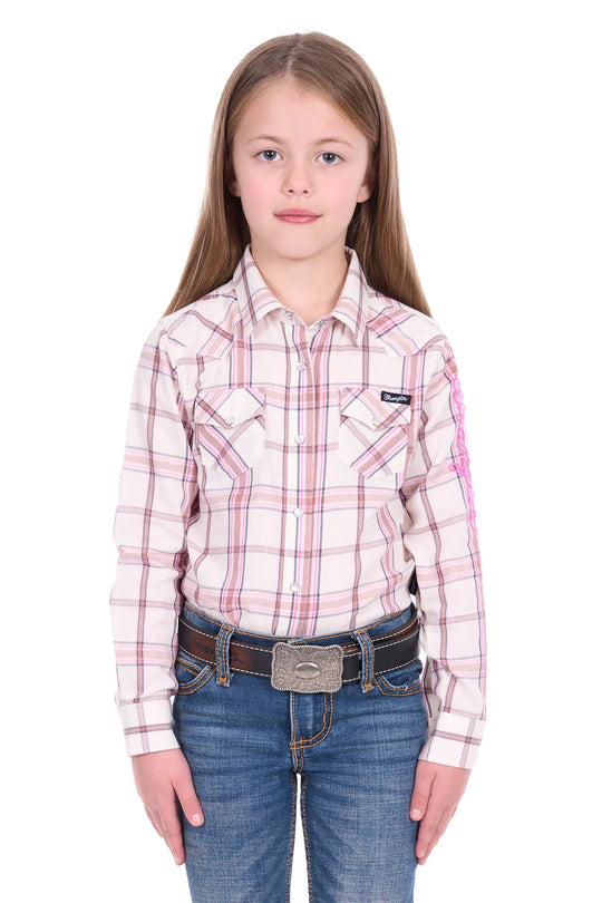 Wrangler - Girls Henley Logo Shirt