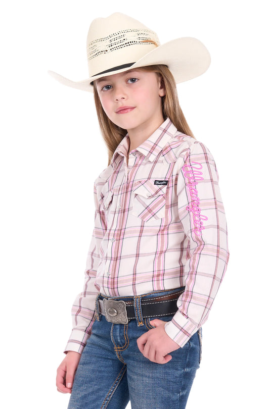 Wrangler - Girls Henley Logo Shirt