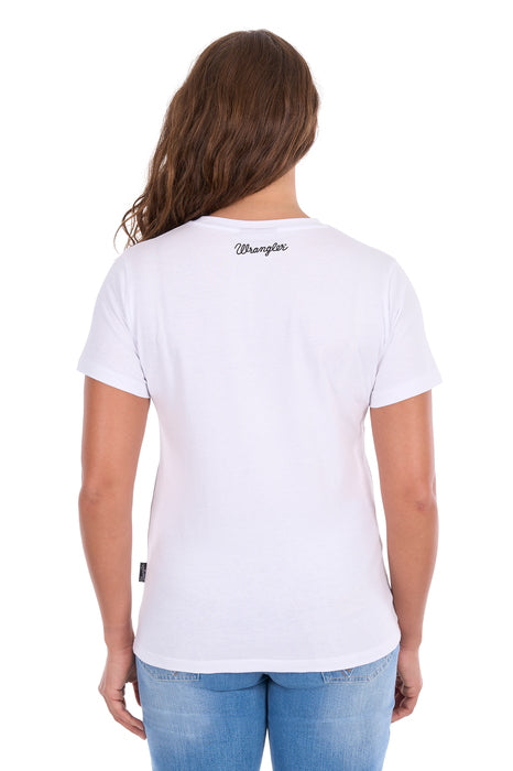 Wrangler - Womens White Josie Tee