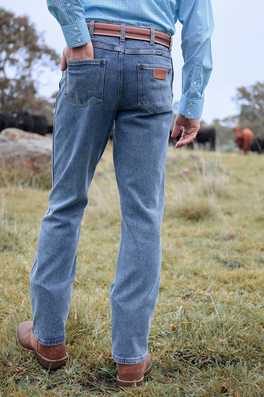 Wrangler - Mens Original Stone Straight Cut Jeans