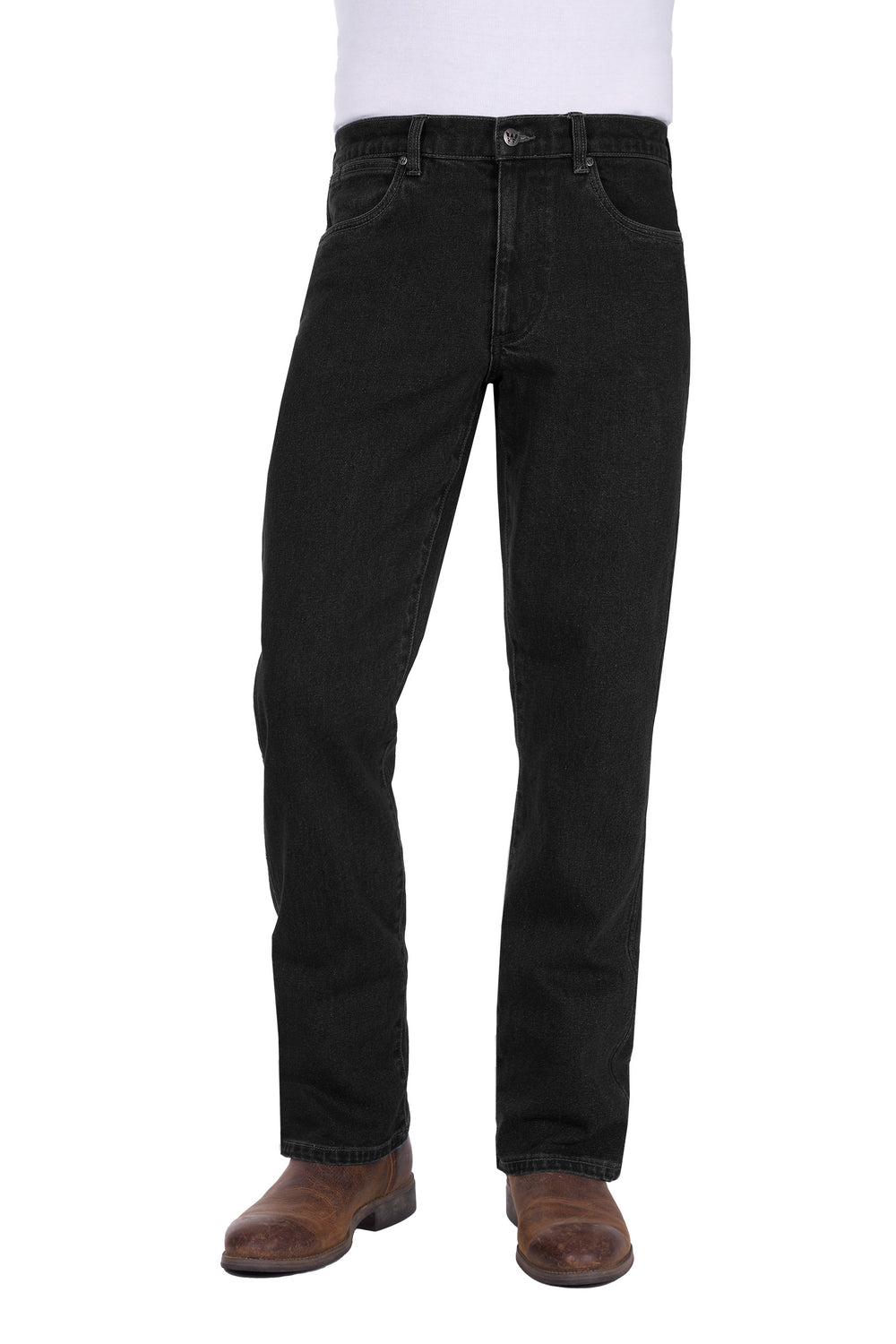 Wrangler - Mens Black Slim Straight Leg Jean