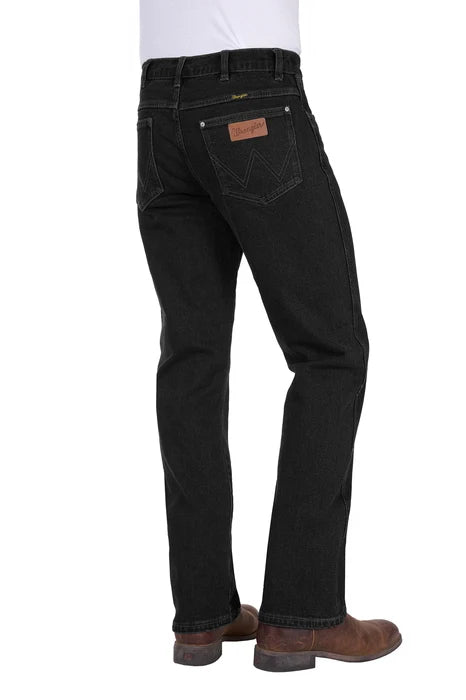 Wrangler - Mens Regular Slim Straight Leg Jeans Black