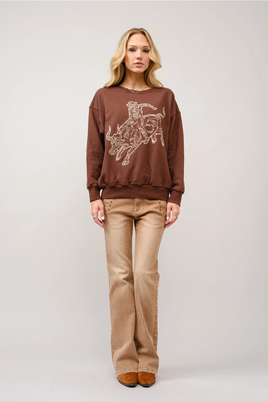 Buffalo Belle - Women's Brown Bucktown Sweater