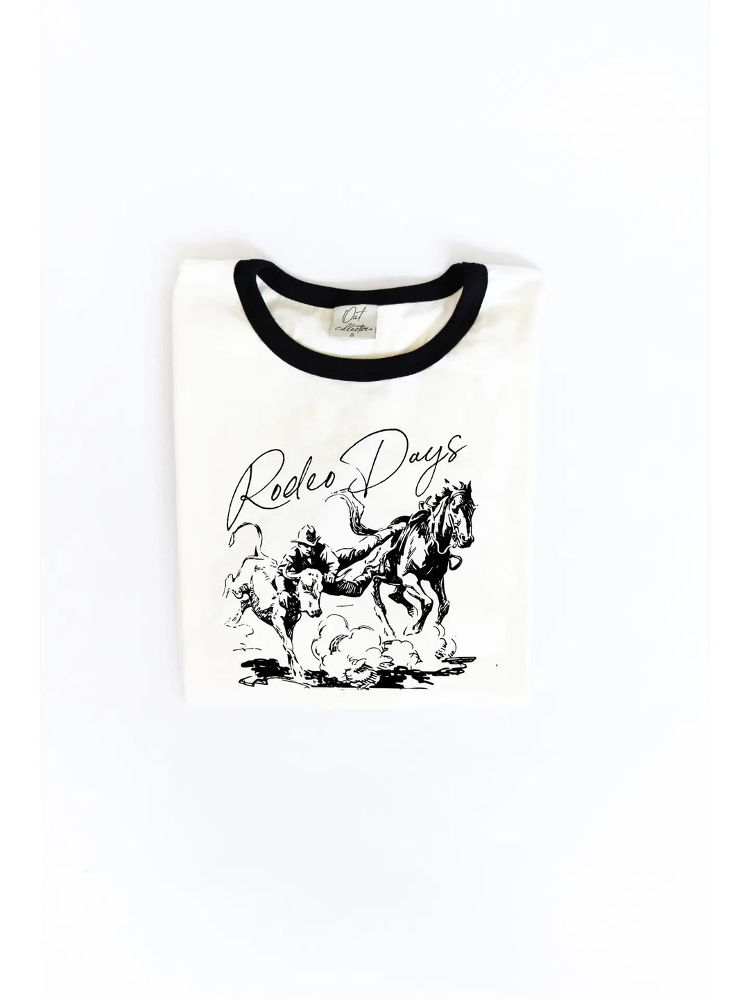 Buffalo Belle - Rodeo Days Ringer Graphic Black Tee