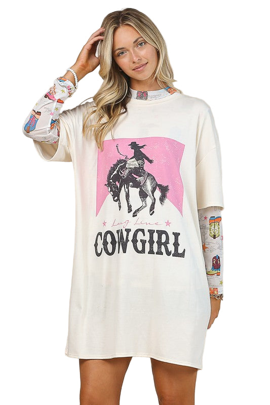 Buffalo Belle - Womens Cowgirls Shirt Dress White