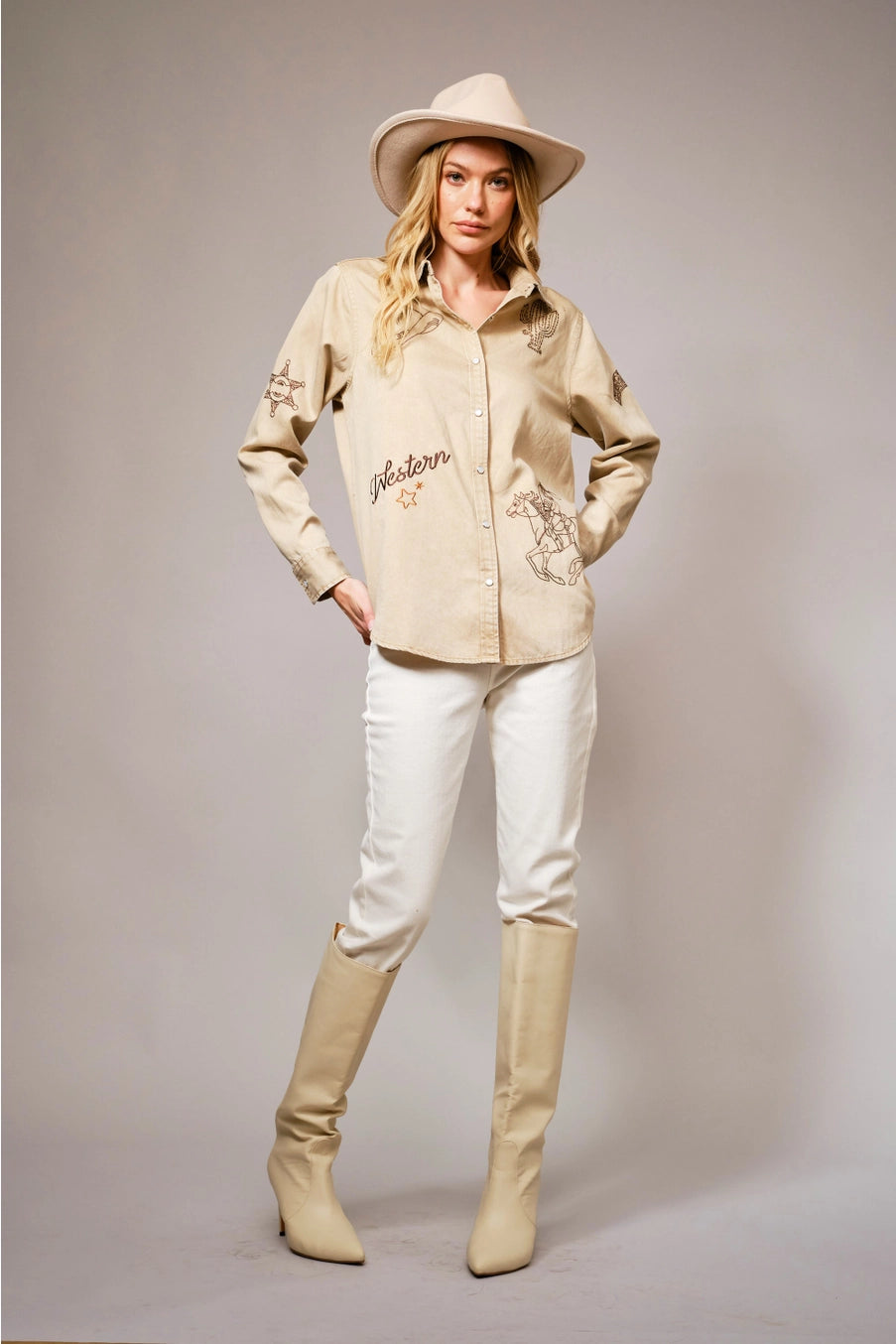 Buffalo Belle - Western Embroidered Snap Button Shirt