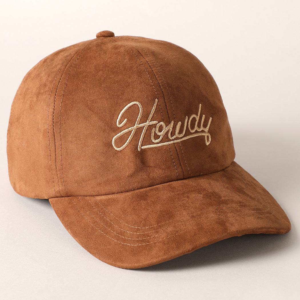 Buffalo Belle - Chocolate Suede Howdy Baseball Cap