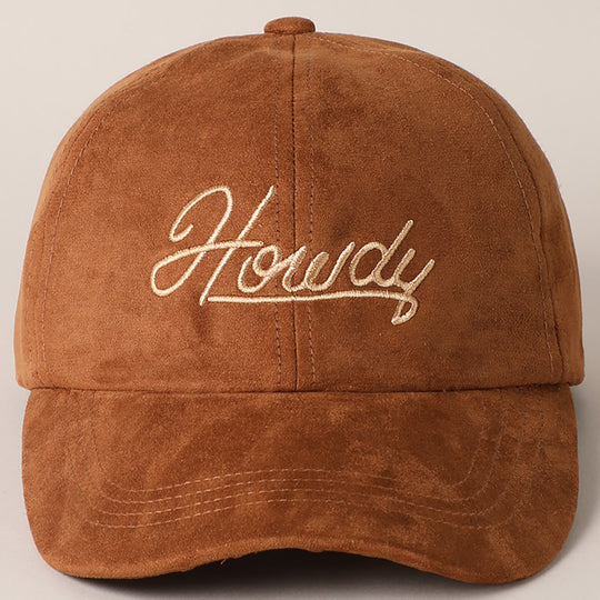 Buffalo Belle - Chocolate Suede Howdy Baseball Cap