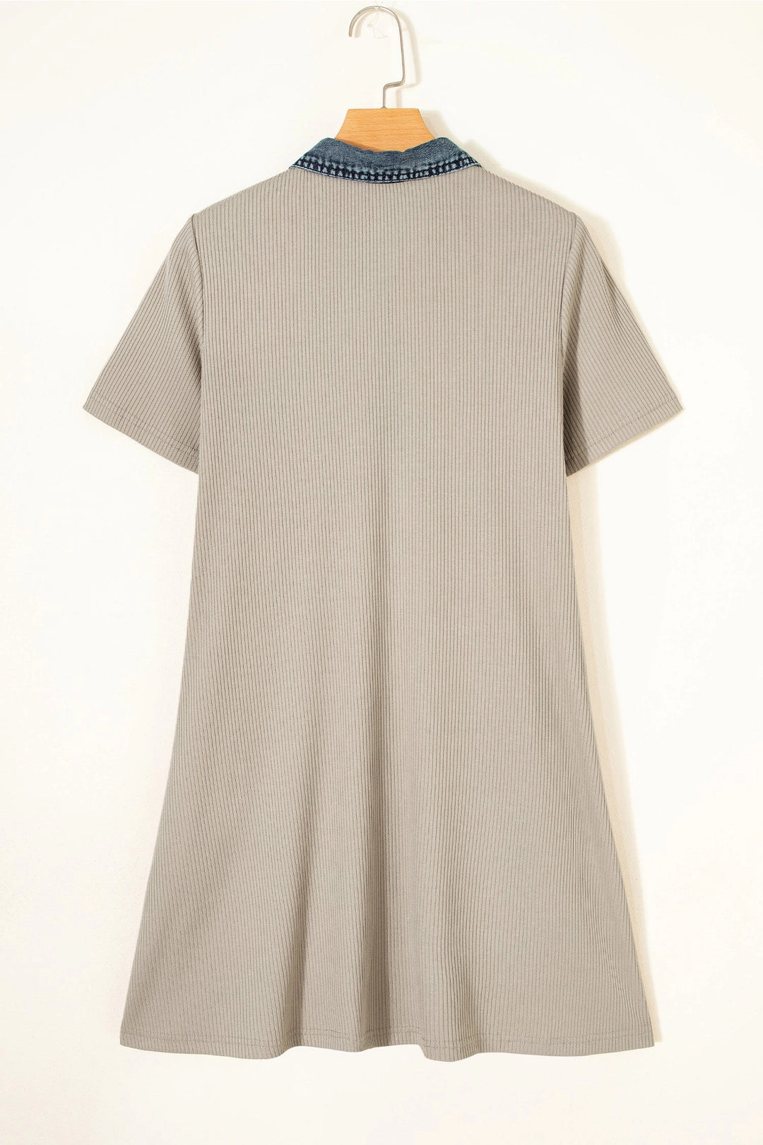 Buffalo Belle - Women's Denim Knit Polo Collar Dress