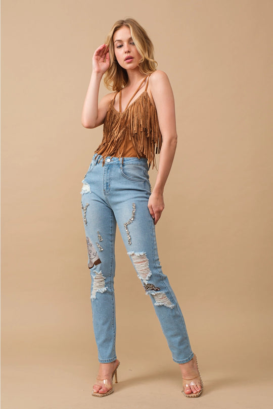Buffalo Belle - Georgia Rhinestone Embroidered Jeans
