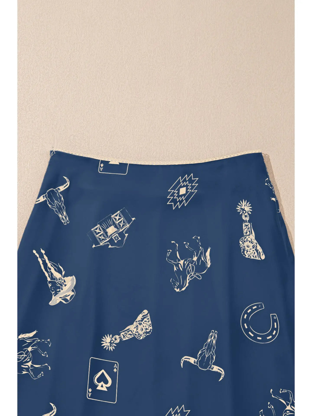 Buffalo Belle - Navy Western Lace Maxi Skirt