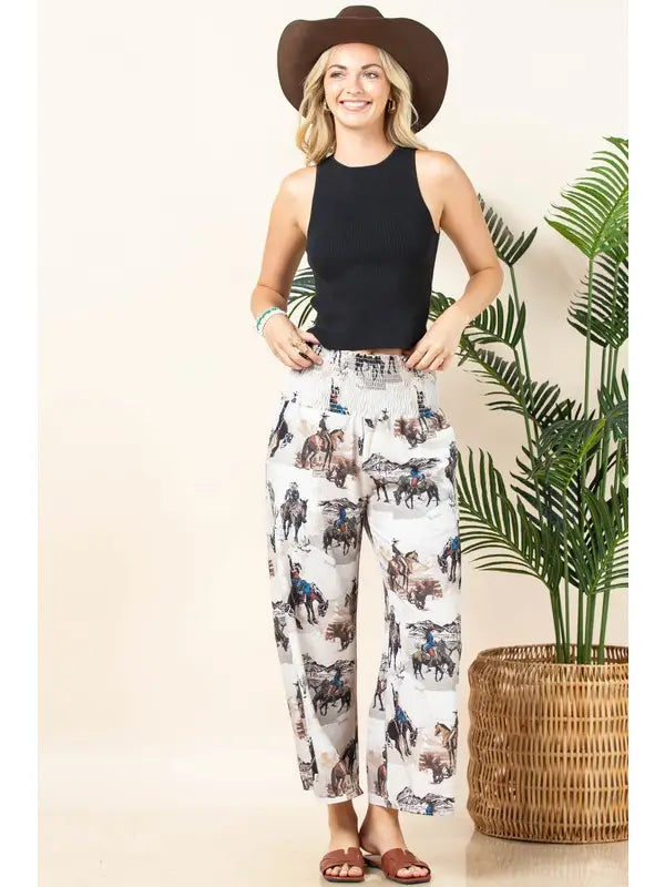 Buffalo Belle - Womens Leo Smock Woven Pants