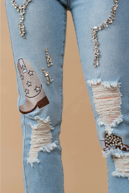 Buffalo Belle - Georgia Rhinestone Embroidered Jeans