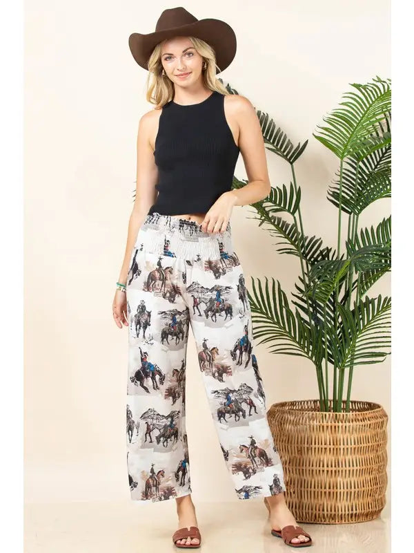 Buffalo Belle - Womens Leo Smock Woven Pants
