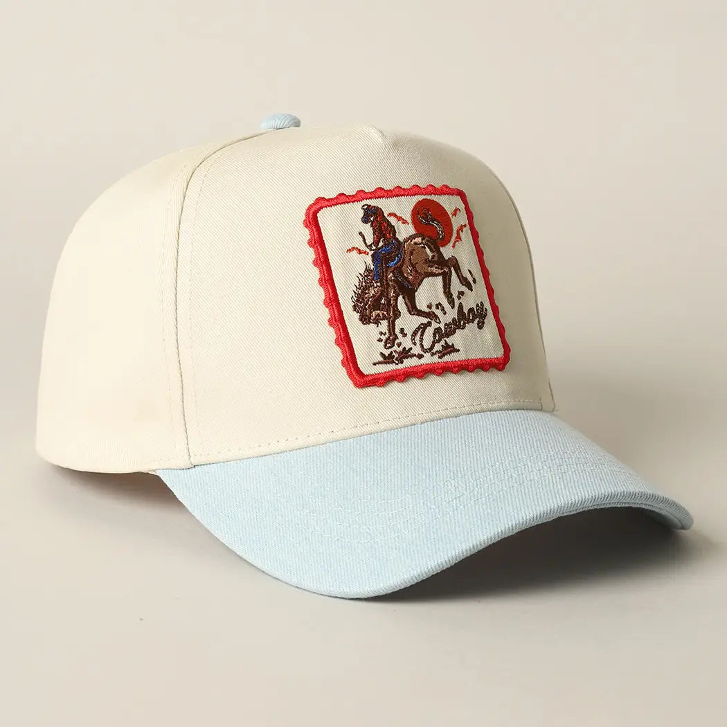 Buffalo Belle - Cowboys Patch Light Denim Cap