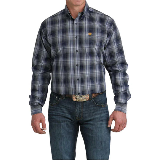 Cinch - Men’s Blue Plaid Classic Arena Shirt