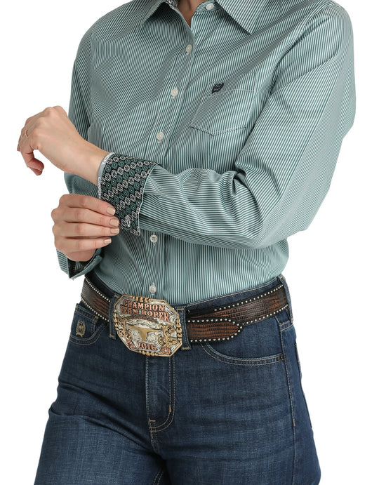 Cinch- Womens Tencel Teal Arena Shirt