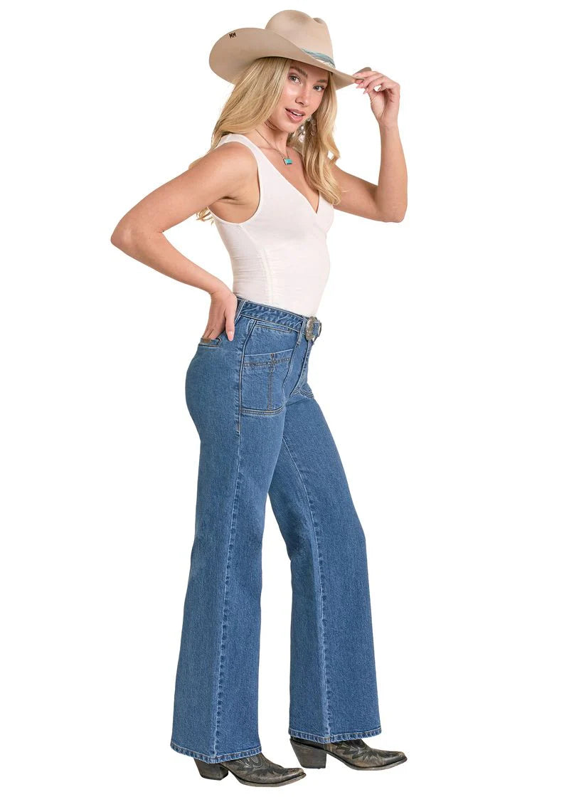 Rock & Roll - Women's Medium Vintage Belted Relaxed Wide Leg
