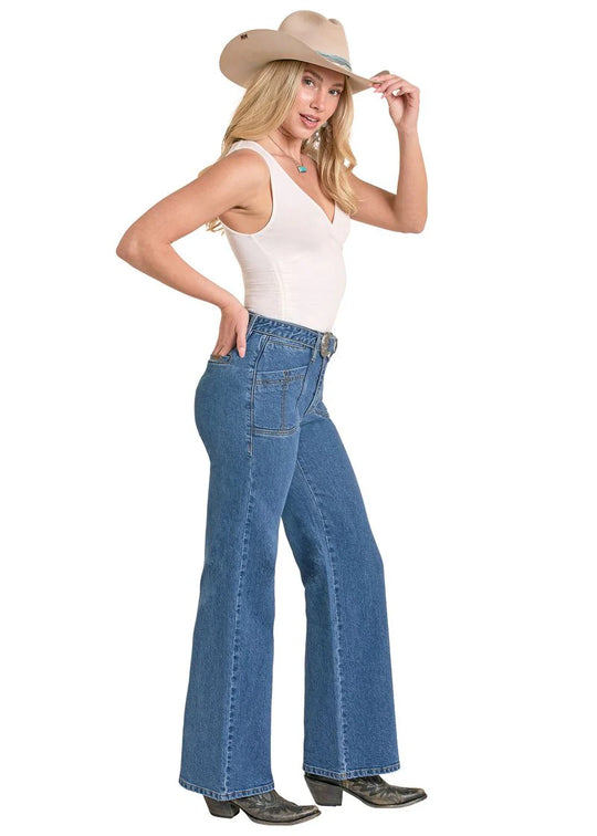 Rock & Roll - Women's Medium Vintage Belted Relaxed Wide Leg