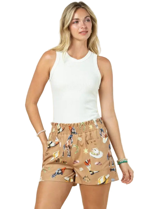Buffalo Belle - Womens Western Elements Woven Shorts