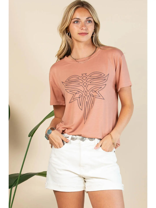 Buffalo Belle - Womens Becca Boot Stitch Tee