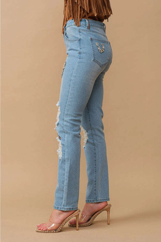 Buffalo Belle - Georgia Rhinestone Embroidered Jeans