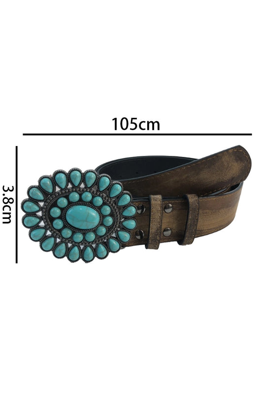 Buffalo Belle - Womens Turquoise Concho Wide Belt
