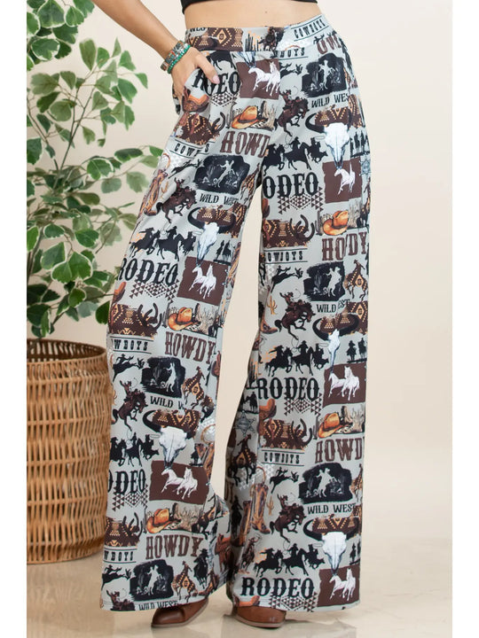 Buffalo Belle - Womens Killa Howdy Lucky Print Pants