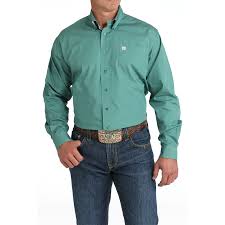 Cinch - Mens Solid Green Arena Shirt