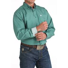 Cinch - Mens Solid Green Arena Shirt