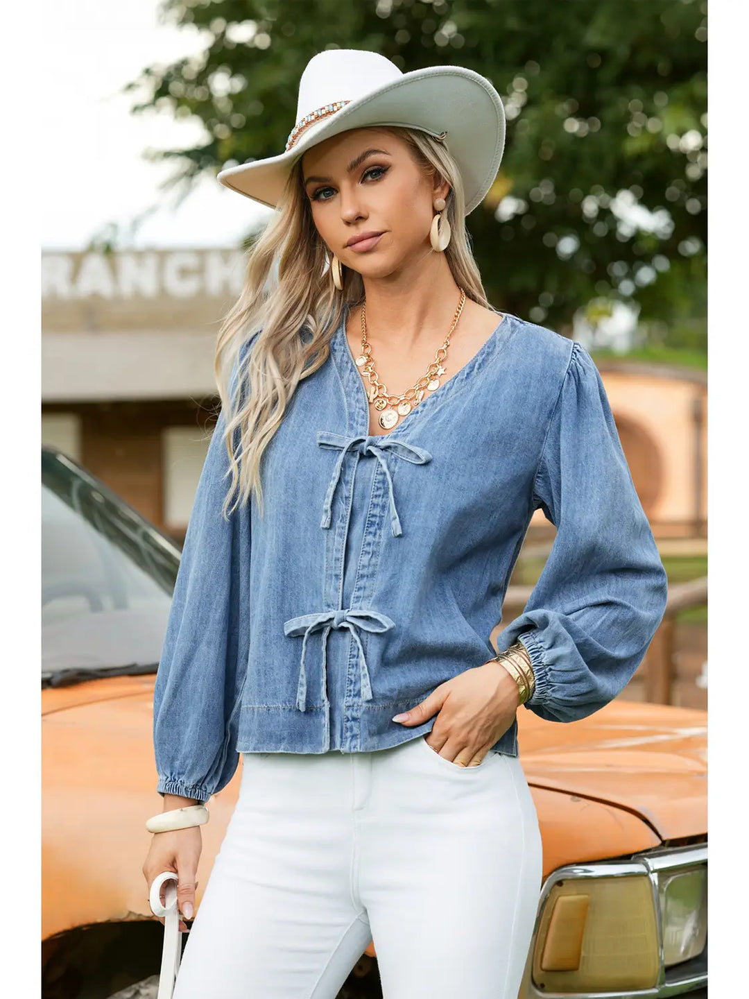 Buffalo Belle - Denim Renee Blouse