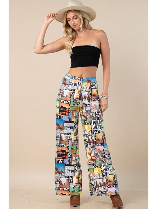 Buffalo Belle - Womens Diana Wild West Print Pants